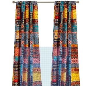 Lush colorful curtains 84''L x 52''W